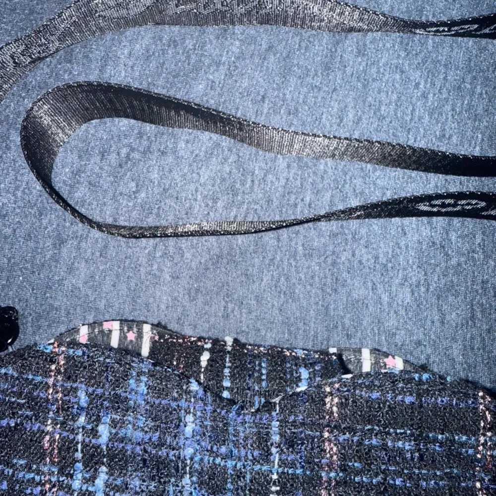 BETSY JOHNSON Luv Crossbody Purse Plaid Heart Shaped Shoulder Bag NWT Tweed Look - Picture 4 of 7